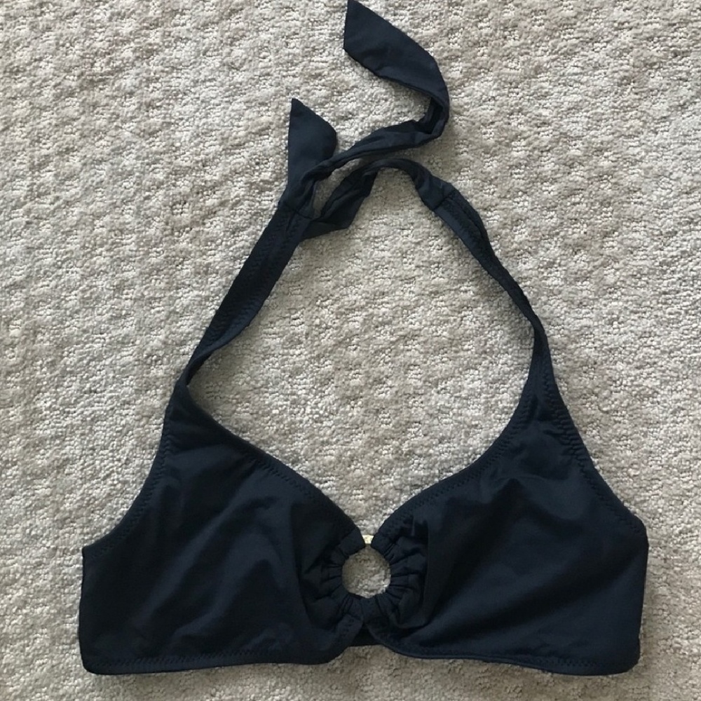 Black halter bikini top by Juicy Couture size L